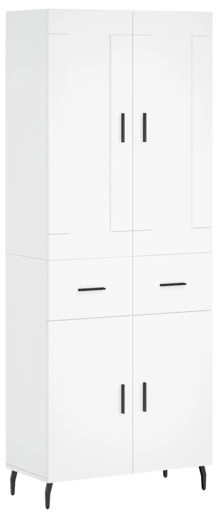 vidaXL Ντουλάπι Λευκό 69,5x34x180 εκ. από Επεξεργασμένο Ξύλο