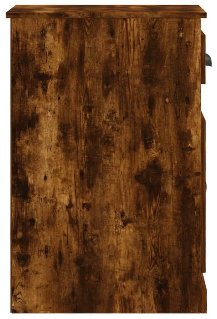 vidaXL Ντουλάπι με Συρτάρι Καπνιστή Δρυς 40x50x75 εκ. Επεξεργ. Ξύλο