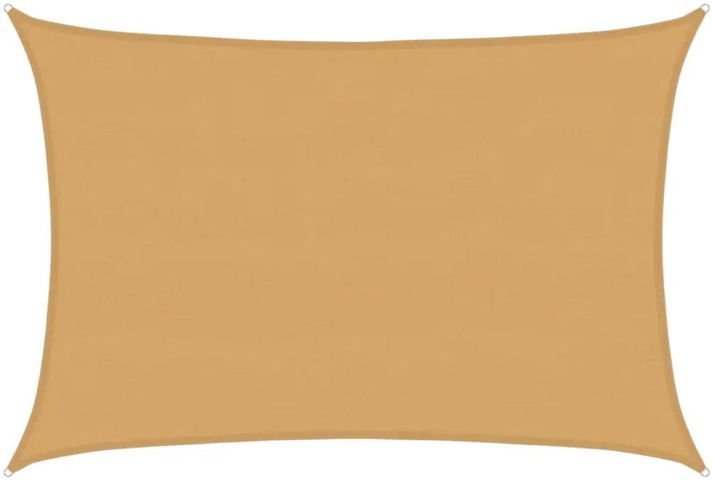 vidaXL Πανί Σκίασης Ορθογώνιο Άμμου 5x6 μ. HDPE 160 γρ./μ²