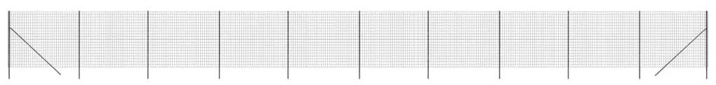 vidaXL Συρματόπλεγμα Περίφραξης Ανθρακί 2,2x25 μ. Γαλβανισμένο Ατσάλι