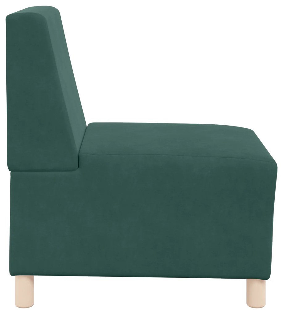 vidaXL Καναπέδες 3 pcs Σκούρο πράσινο 55 x 74 x 82 εκ. Βελούδο