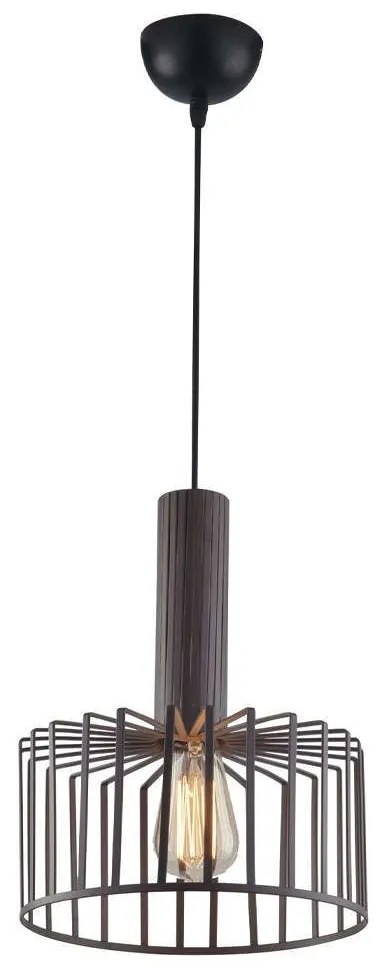 Φωτιστικό Οροφής Dayton I-DAYTON-S25 BRO 1xE27 Φ25cm 135cm Bronze Luce Ambiente Design Metal