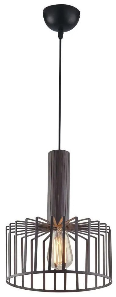 Φωτιστικό Οροφής Dayton I-DAYTON-S25 BRO 1xE27 Φ25cm 135cm Bronze Luce Ambiente Design Μέταλλο