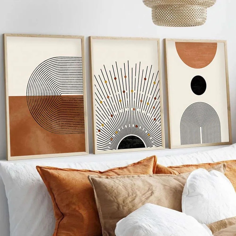 Κάδρα (Σετ 3Τμχ) 693BSE1465 50x70cm Multi Wallity Κάθετοι Mdf, Wood