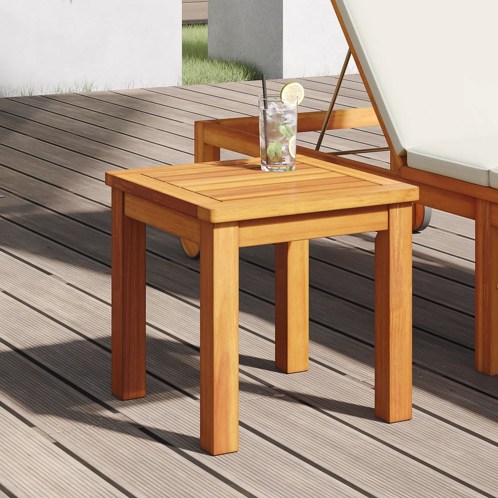 vidaXL Τραπέζι Κήπου 35x35x34 εκ. Συμπαγές Ξύλο Ακακίας