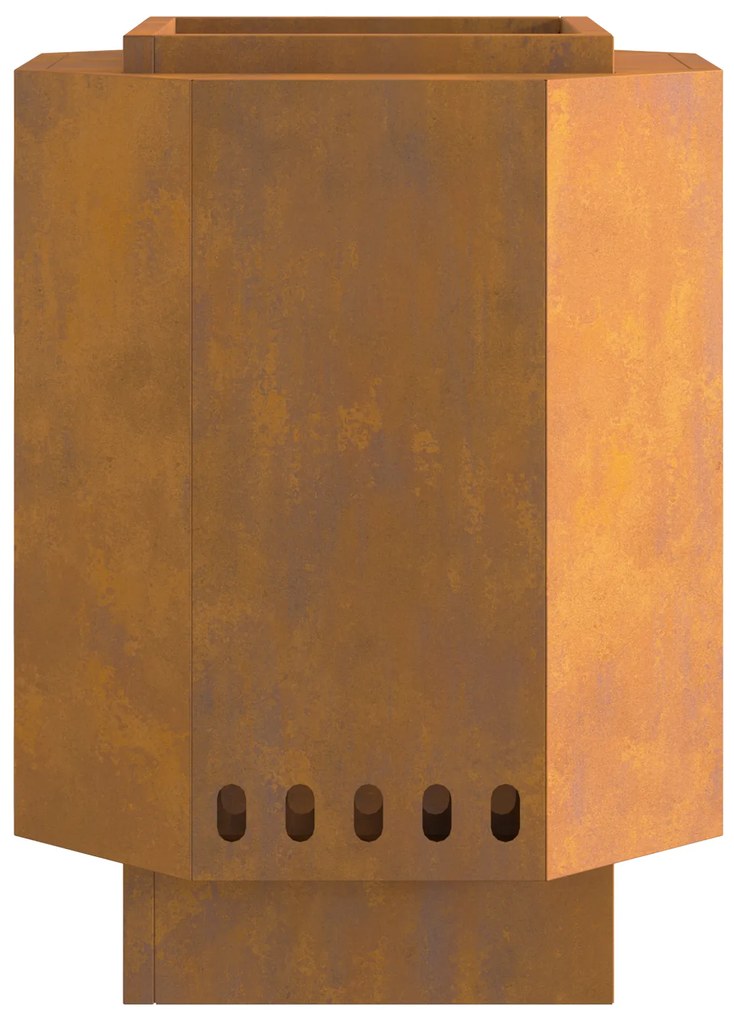 vidaXL Ατμομηχανάρα Χωρίς Καπνό 38x38x51 εκ. Από Weathered Ατσάλι