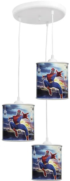 Κρεμαστό Φωτιστικό οροφής τρίφωτο Spiderman KID 3L BOY-A- Heronia-36-0003-Μπλε 36-0003