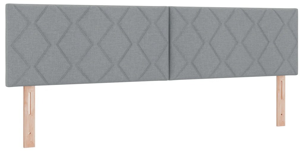 vidaXL Κρεβάτι Box Spring με Στρώμα σε Γκρίζο Ανοιχτό, 180x200 cm