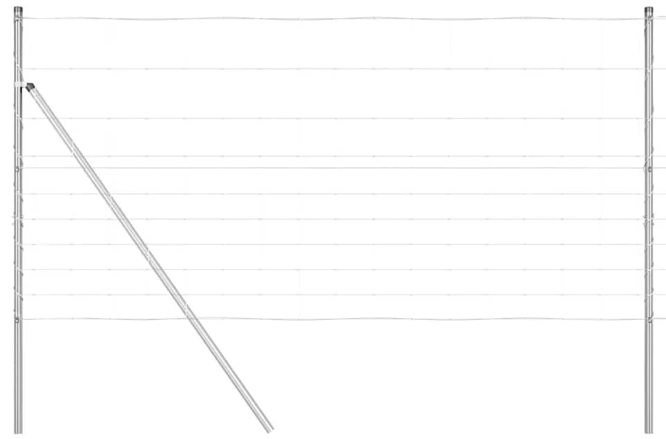 vidaXL Περίφραξη αγρού Ασημί 50 x 1.2 m Γαλβανισμένος χάλυβας