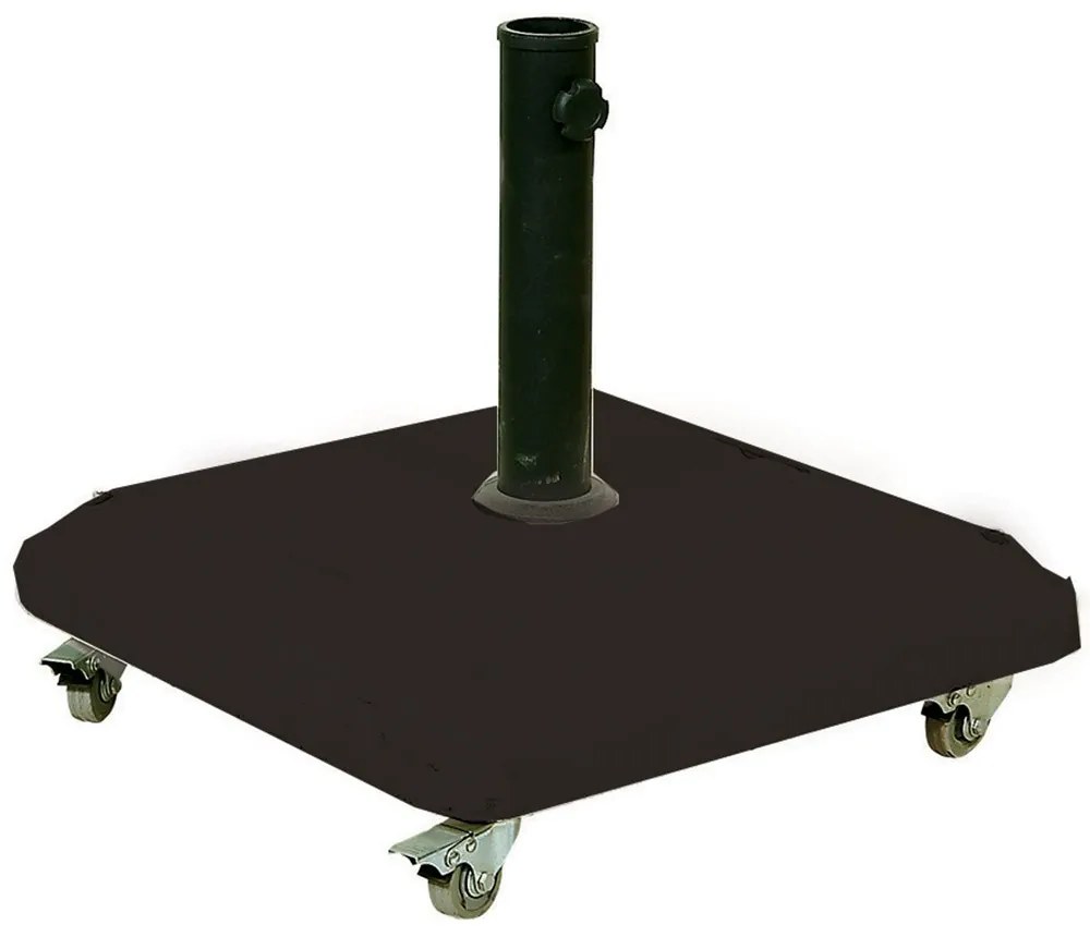 Βάση Ομπρέλας Τσιμεντένια Με Ρόδες NTH37B 50x50cm Black