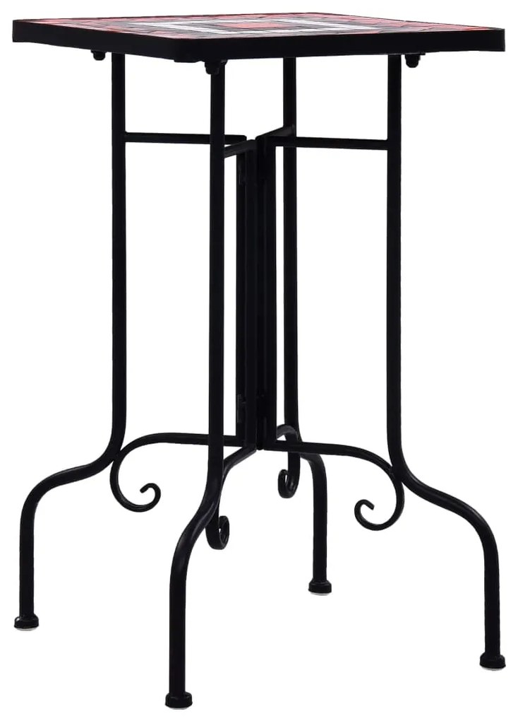 vidaXL Τραπέζι Βοηθητικό «Μωσαϊκό» Μαύρο /Λευκό Κεραμικό
