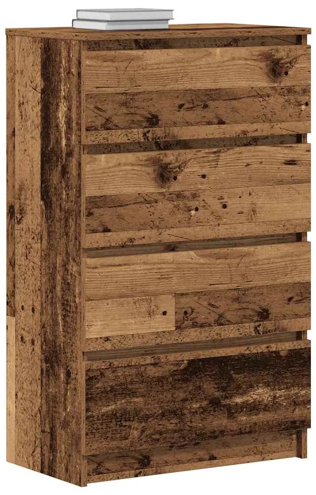 Sideboard Παλιό ξύλο 60x35x98,5 cm Ξύλο μηχανής - Καφέ
