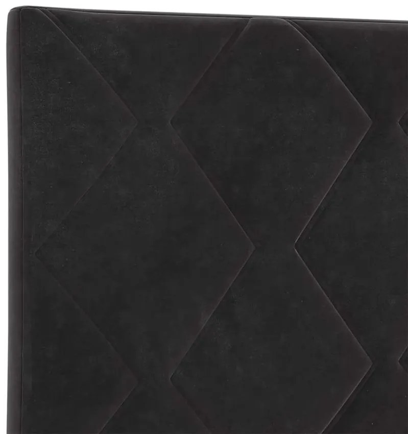 vidaXL Κεφαλάρι με κεφαλάρι Μαύρο 180 cm Βελούδο