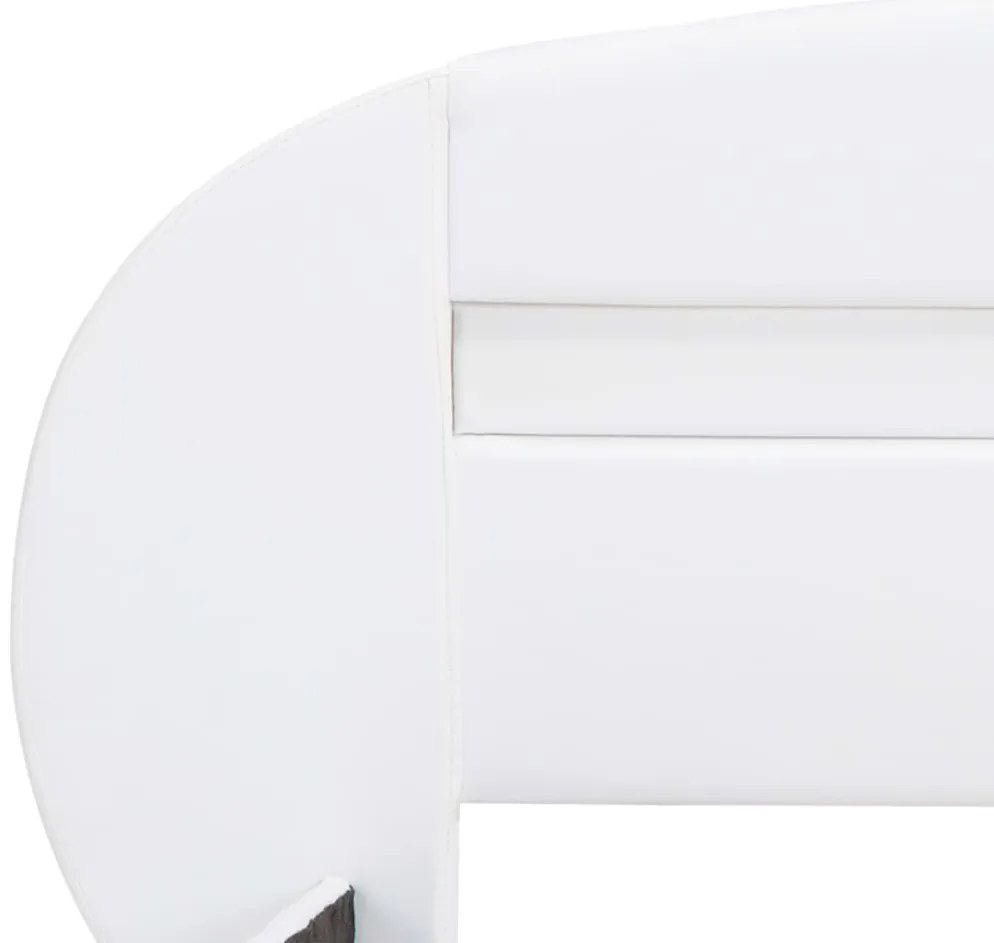 vidaXL Πλαίσιο Κρεβατιού με LED Λευκό 100x200 εκ. Συνθετικό Δέρμα