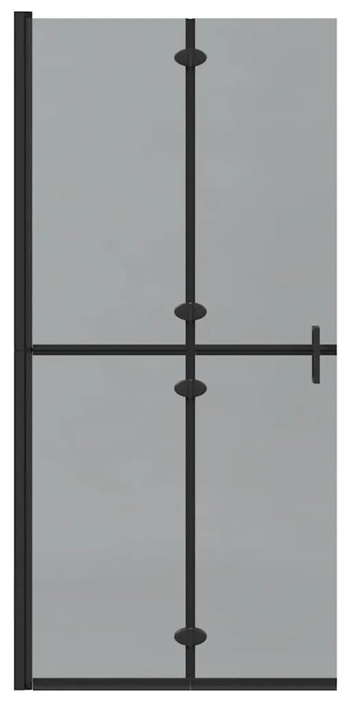 vidaXL Τοίχος Walk-In Ντους Μαύρο 90 x 6.5 x 190 εκ.