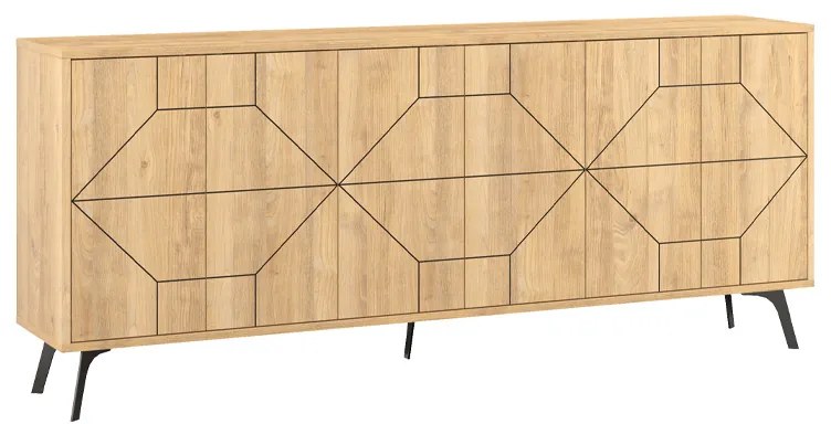Μπουφές Dune Megapap χρώμα φυσικό οξιάς 184x35x77,4εκ.