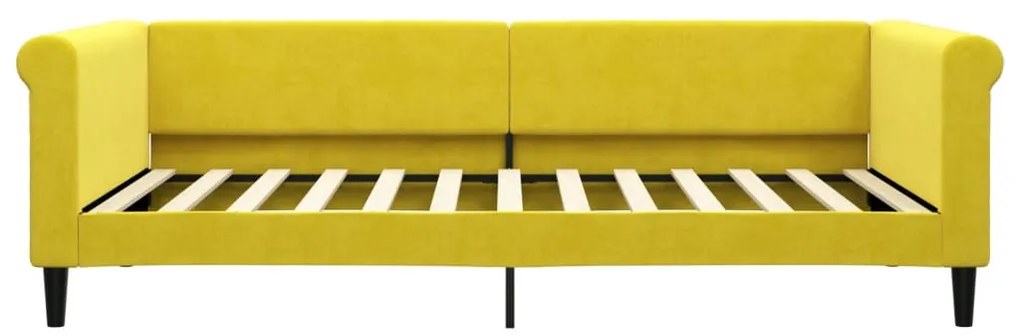 vidaXL Καναπές Κρεβάτι Κίτρινος 100 x 200 εκ. Βελούδινος