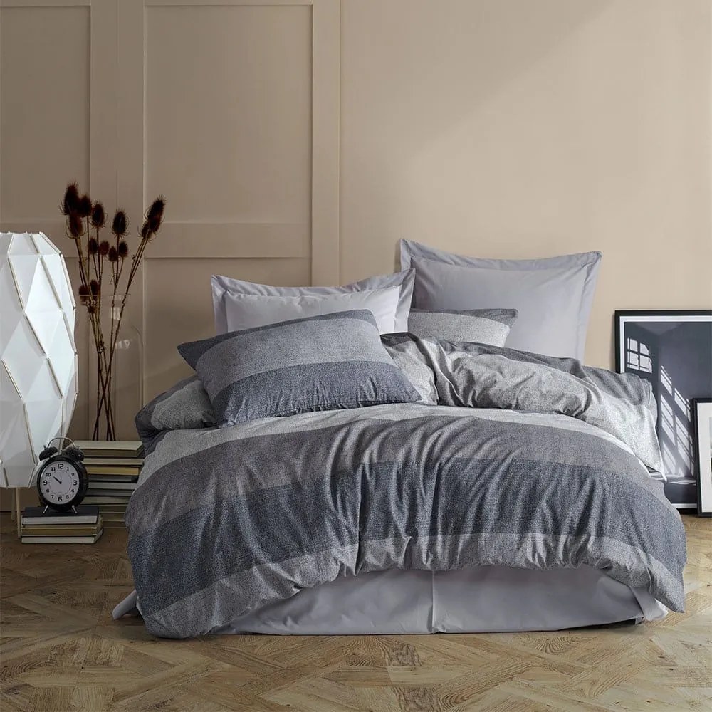 Σεντόνια Νεφέλη 342 (Σετ 4τμχ) Grey DimCol King Size 240x270cm Βαμβάκι-Πολυέστερ