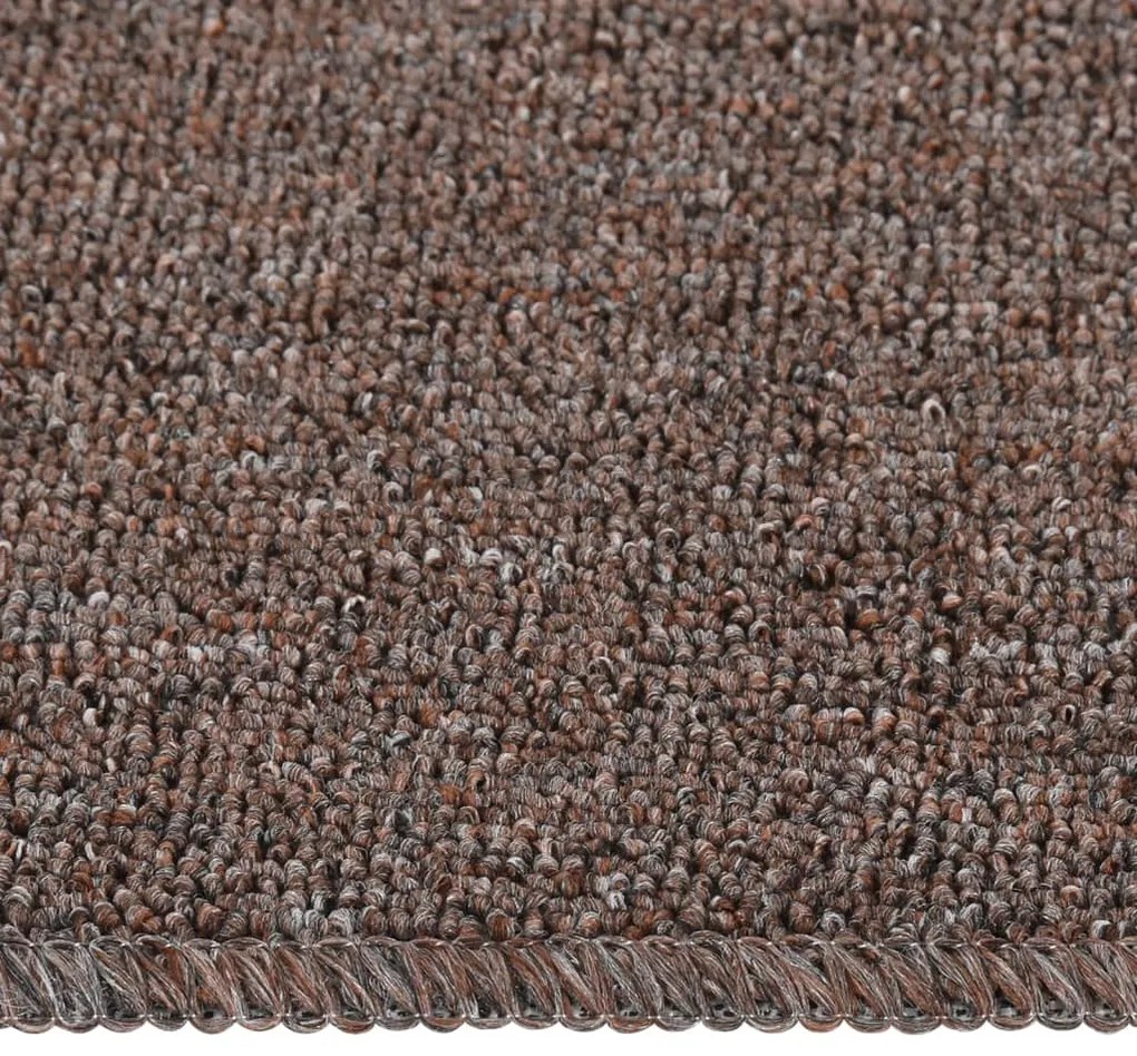 vidaXL Πατάκια Σκάλας Αντιολισθητικά Ορθογώνια 15 τεμ. Καφέ 75x20 εκ.