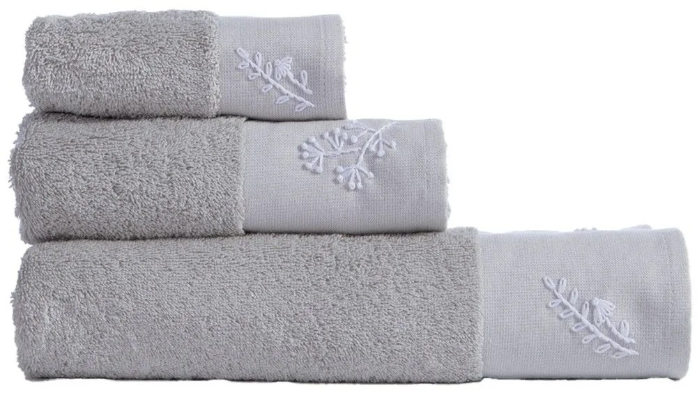 Πετσέτες Perfection (Σετ 3τμχ) Silver Nef-Nef Homeware Σετ Πετσέτες 70x140cm 100% Cotton