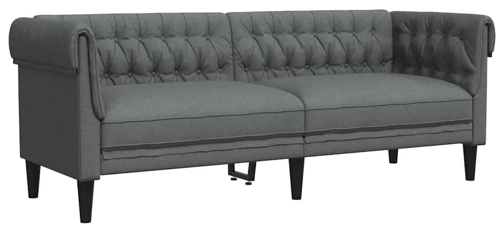 vidaXL Καναπές Chesterfield Σκούρο γκρι 201.5 x 74.5 x 74.5 εκατοστά