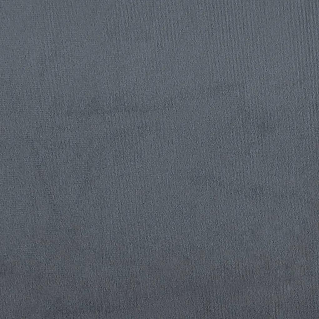 Καναπές Διθέσιος Σκούρο Γκρι 140 εκ. Βελούδινος με Μαξιλάρια - Γκρι
