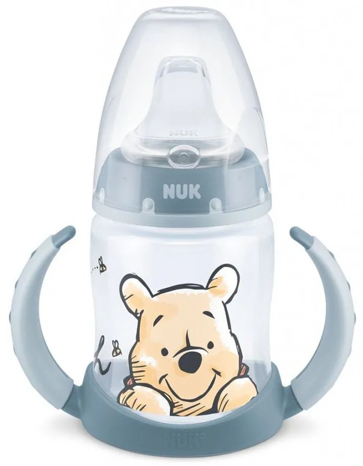 Μπιμπερό First Choice Plus Winnie The Pooh 10743945 Με Λαβές Temperature Control 150ml 6-18 Μηνών Blue Nuk 150ml Polypropylene