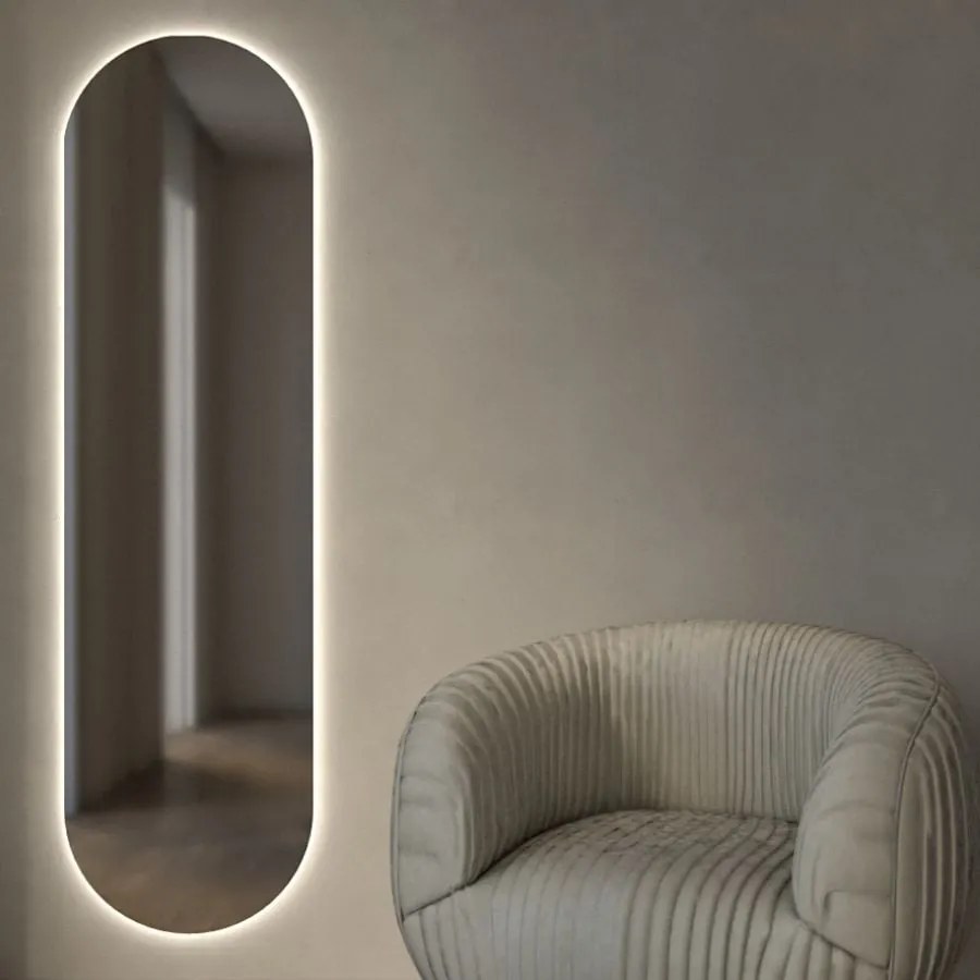 Καθρέπτης τοίχου 5mm Semi Oval Project Mirrors 50x180