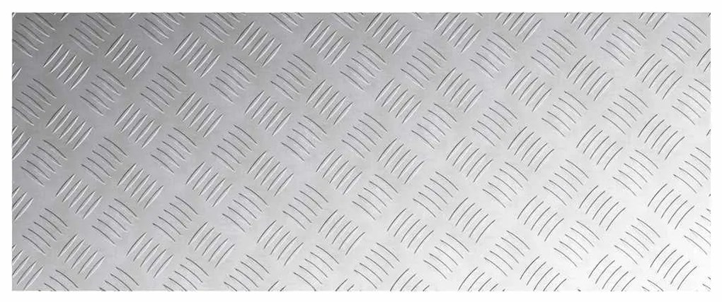 vidaXL Επιφάνειες Καρό 2 pcs Ασημί 100 x 40 cm Αλουμίνιο