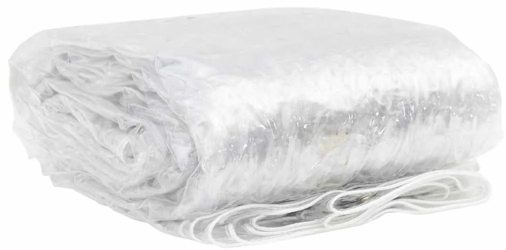 vidaXL Σαφής μουσαμάς με οπές 1x8 m PVC