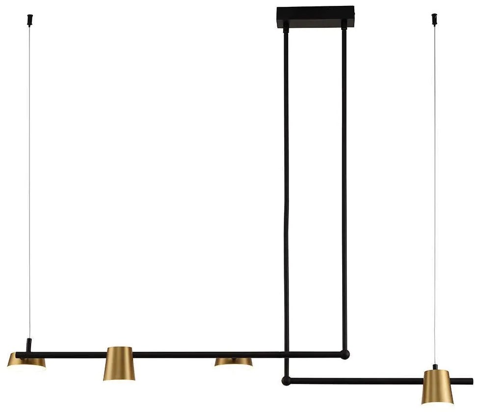 Φωτιστικό Οροφής 2035 Led 3000Κ 28W Sandy Black-Gold Matt Aluminum,Acrylic