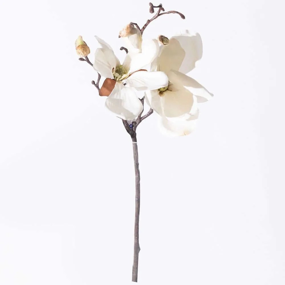 Τεχνητό Κλωνάρι Μανόλια 2380-7 50cm White Supergreens Polyethylene