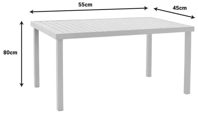 Τραπεζαρία Kliton-Norture σετ 7τεμ αλουμίνιο σε λευκή απόχρωση 150x80x74εκ 150x80x74 εκ.