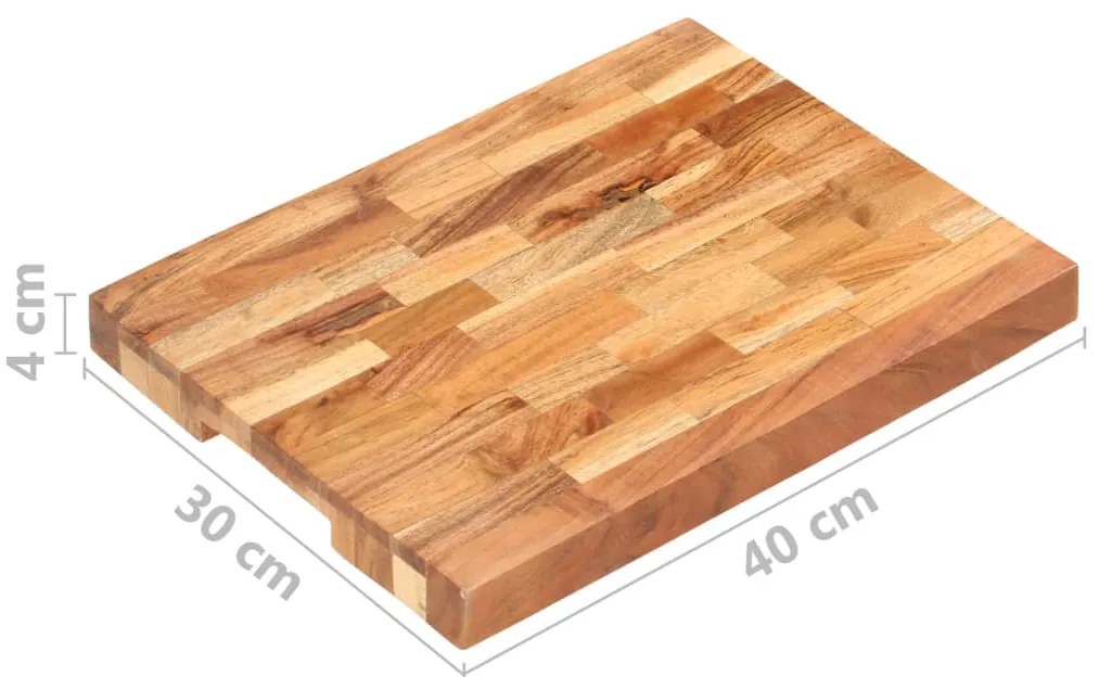 vidaXL Επιφάνεια Κοπής 40 x 30 x 4 εκ. από Μασίφ Ξύλο Ακακίας