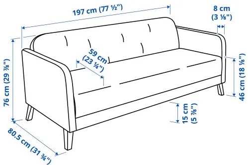 LINANÄS τριθέσιος καναπές 105.122.36