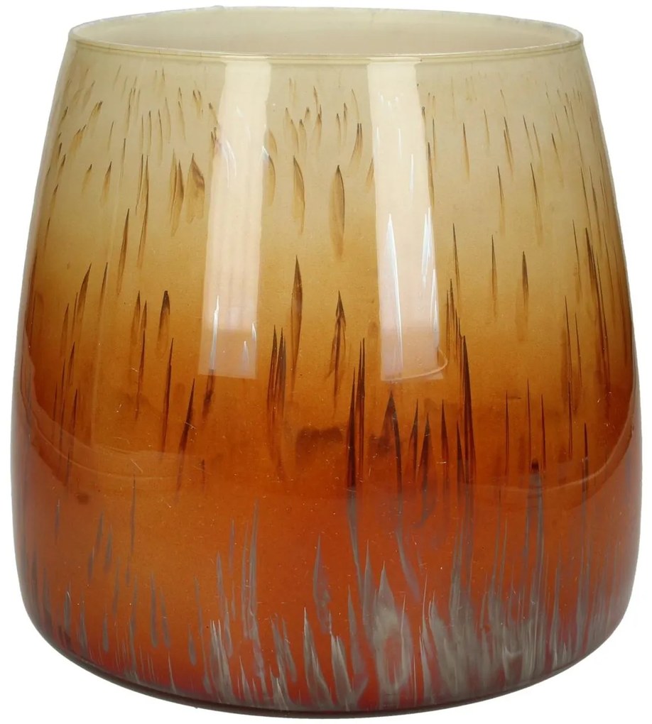 Κηροπήγιο ArteLibre Πορτοκαλί Γυαλί 23x23x23cm