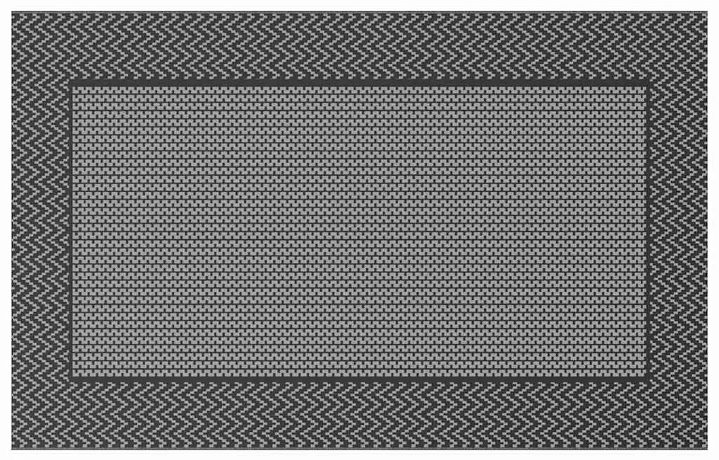 vidaXL Χαλί εξωτερικού χώρου Μαύρο και γκρι 250 x 400 cm PP