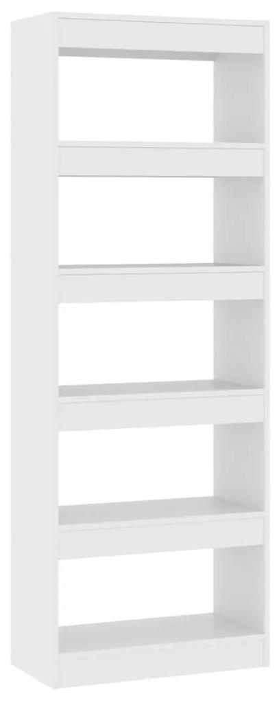 Βιβλιοθήκη/Διαχωριστικό Χώρου Λευκό 60x30x166 εκ. Μοριοσανίδα - Λευκό