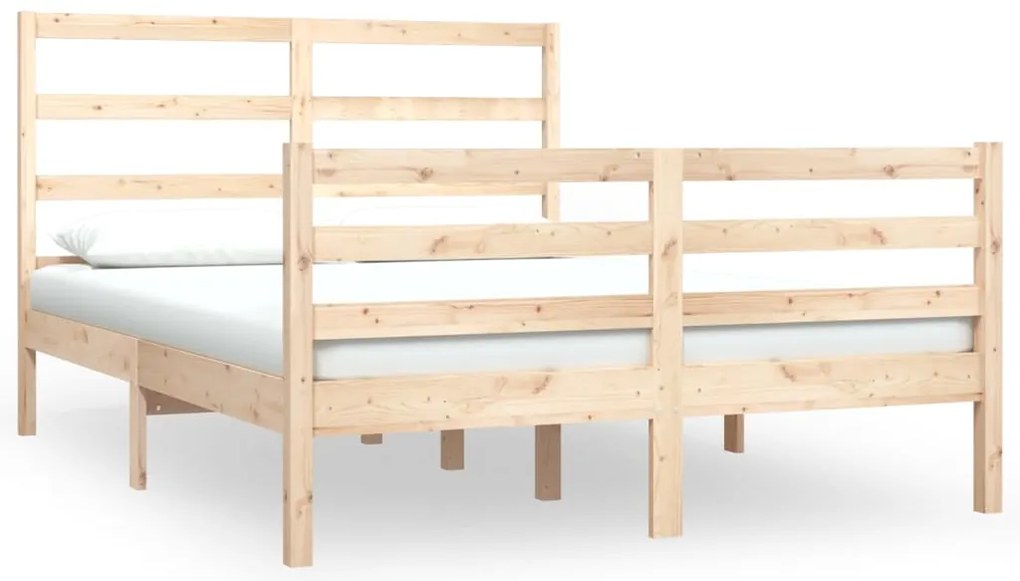 vidaXL Πλαίσιο Κρεβατιού 120 x 190 εκ. Μασίφ Πεύκο Small Double