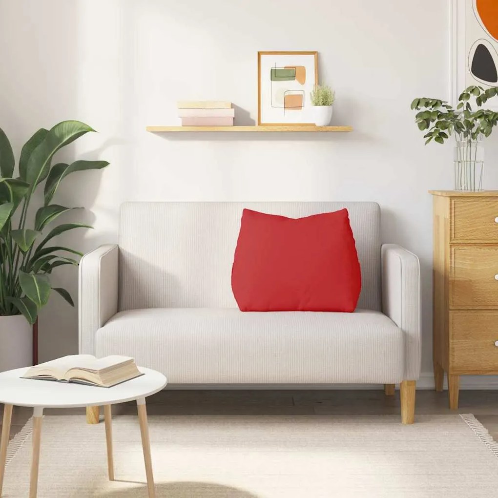 vidaXL Μαξιλάρι Πλάτης Κόκκινο 60 x 20 x 50 εκ. ύφασμα