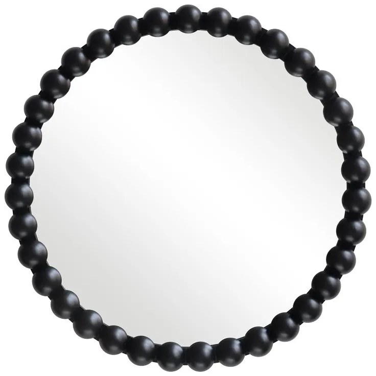 Καθρέπτης Τοίχου Specio Μαύρο Ξύλο Φ60x4.5εκ. 60x4.5x60 εκ.