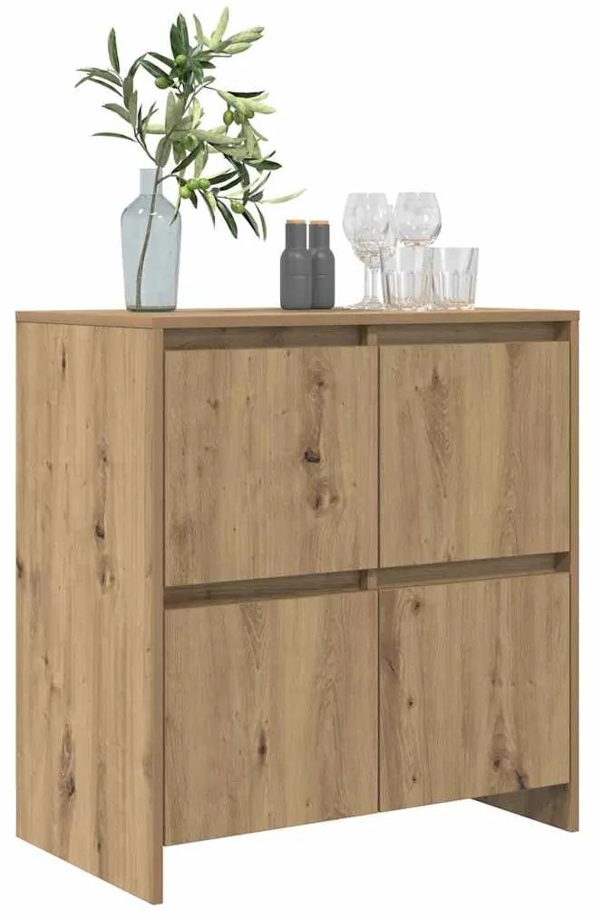 vidaXL Πλαϊνό γραφείο artisan δρυς 70 x 41 x 75 εκ. Επεξεργασμένο ξύλο