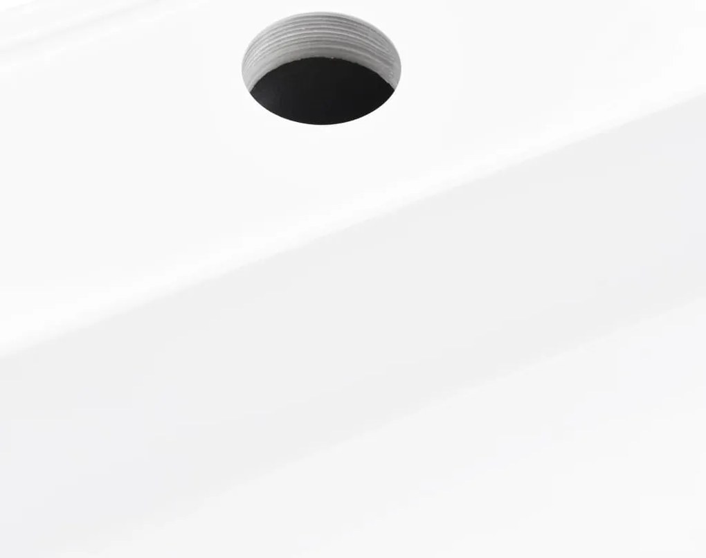 vidaXL Νιπτήρας Λευκός 50x50x12,3 εκ. Συνθετικός από Τεχνητό Μάρμαρο