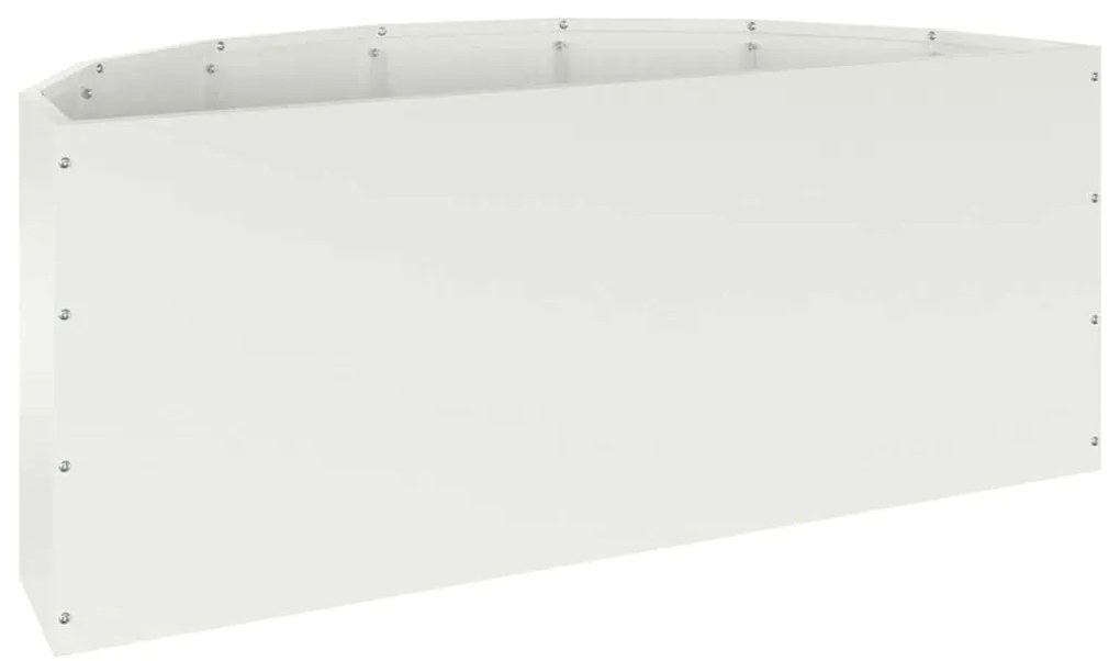 vidaXL Γλάστρα Λευκό 90 x 45 x 35 cm Ατσάλι