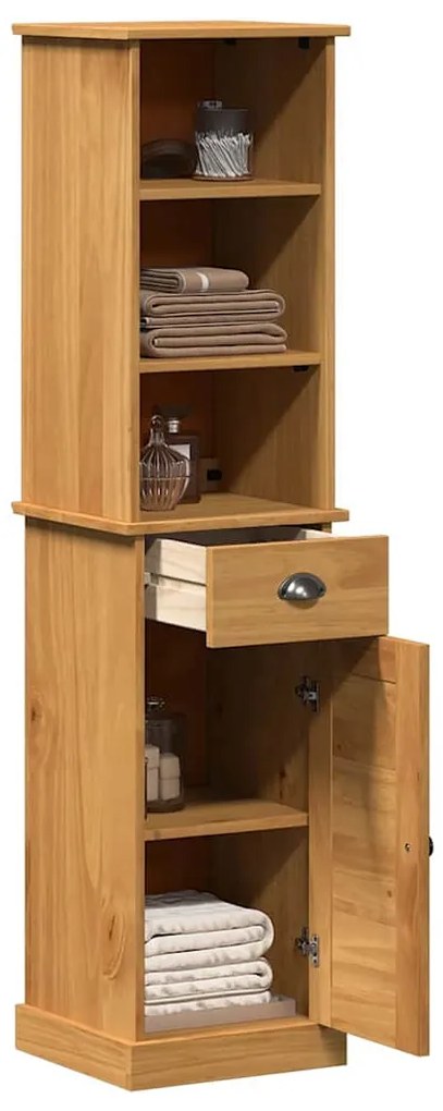 vidaXL Σετ Επίπλων Μπάνιου με ράφι VIGO 2 pcs Καφέ και Καραμέλα καφέ