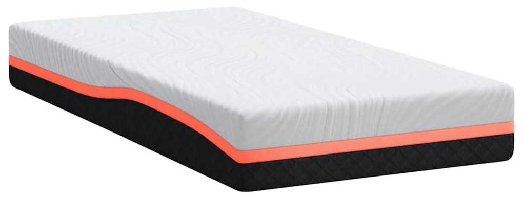 vidaXL Στρώμα Λευκό και Γκρι 90 x 190 cm Pěna