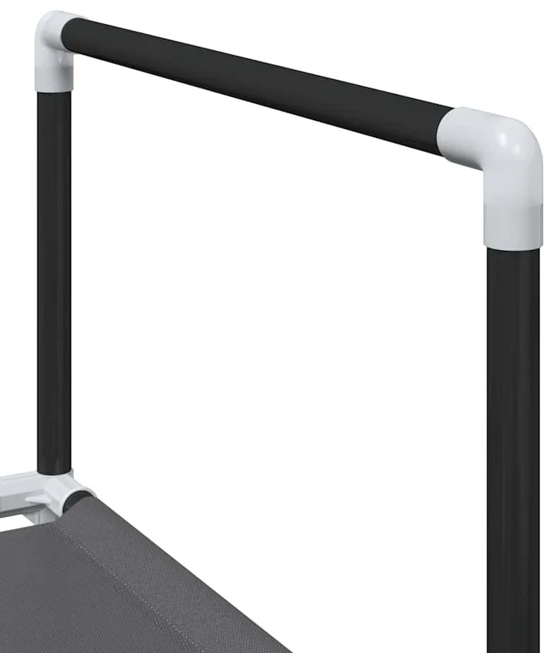 Ράφι παπουτσιών 8-βαθμίδων μαύρο 44x28x145cm μη υφασμένο ύφασμα - Μαύρο