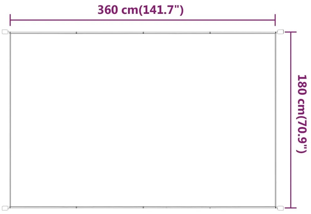 Τέντα Κάθετη Μπεζ 180 x 360 εκ. από Ύφασμα Oxford - Μπεζ