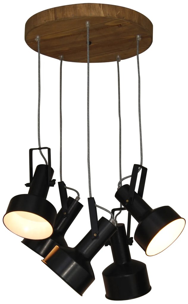 Φωτιστικό Οροφής  HL-243S-5P FARCOM BLACK PENDANT - 51W - 100W - 77-3051