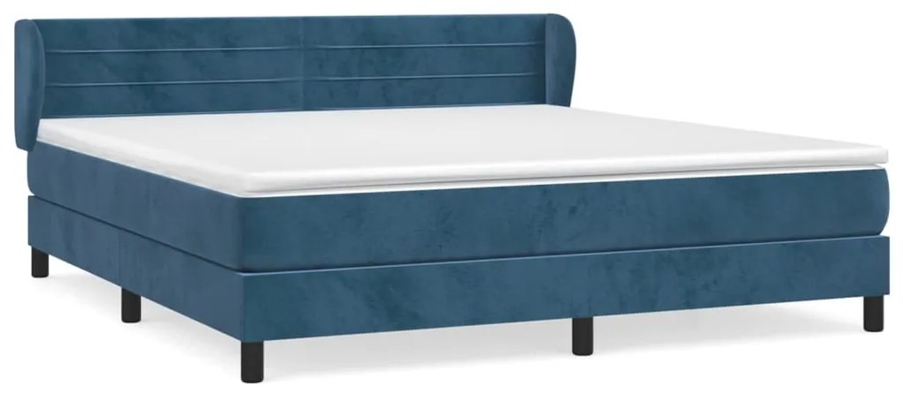 ΚΡΕΒΑΤΙ BOXSPRING ΜΕ ΣΤΡΩΜΑ ΣΚΟΥΡΟ ΜΠΛΕ 160X200 ΕΚ. ΒΕΛΟΥΔΙΝΟ 3127563